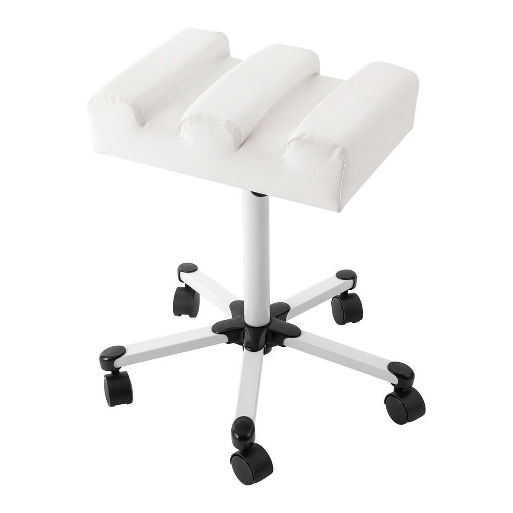 Manicure Foot Rest Rolling Pedicure Stool Adjustable Pedicure Stool w/ Wheels