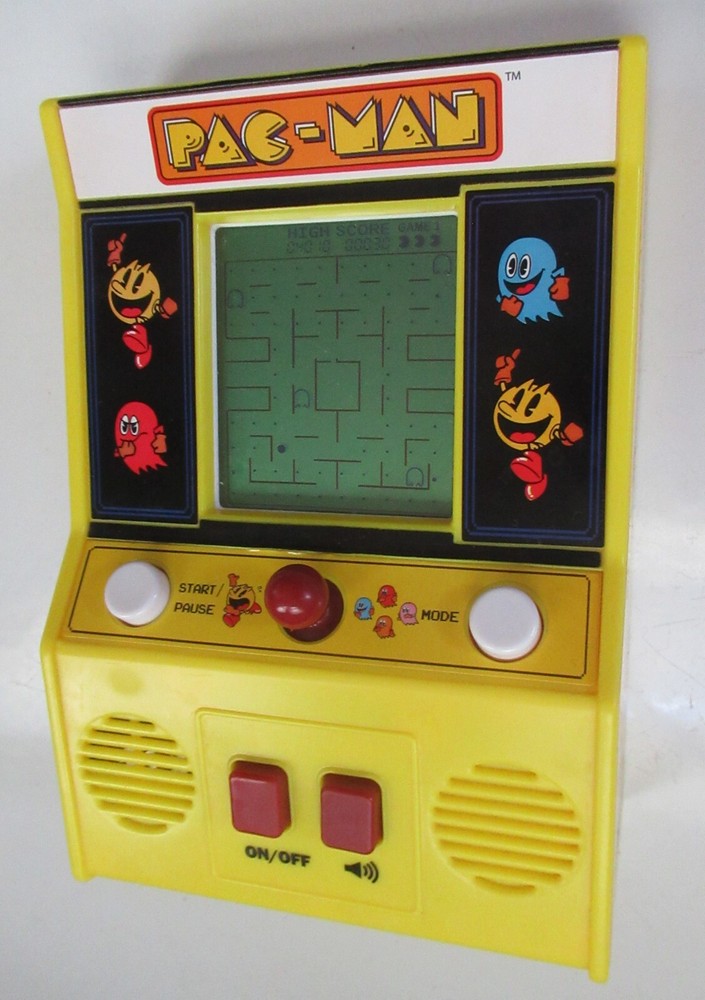 Basic Fun Arcade Classics Pac-Man Color LCD Retro Mini Yellow Arcade Game Works