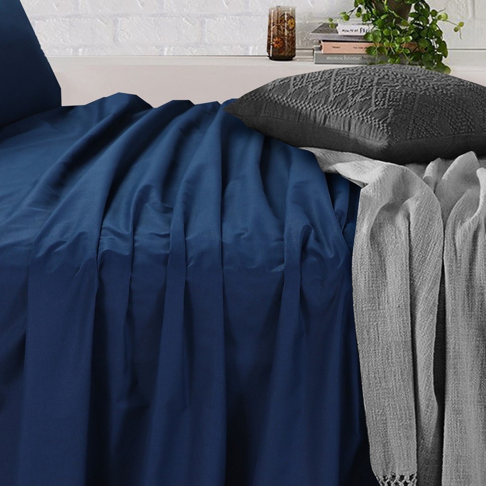 King Single Bed Flat Sheet Fitted Sheet Pillowcases Bedding Set Bed Sheet