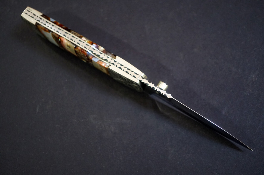 HARVEY McBURNETTE Custom Front Lock Folder Knife RARE RARE