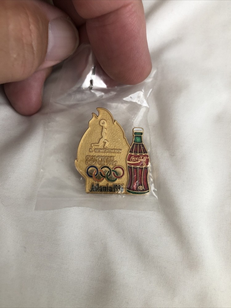 PIN  OLYMPIC ATLANTA 1996 COCA COLA WEIGHTLIFTING