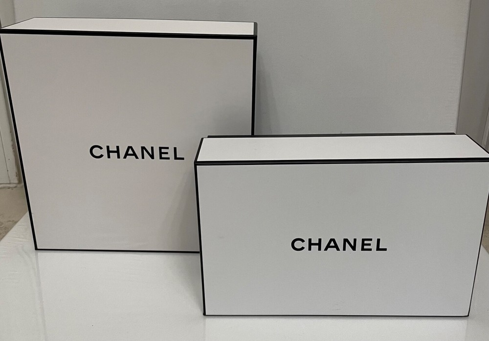 Authentic CHANEL Square & Rectangular Empty Gift Storage Box 8.5x8.5- 8.5"x5.5"