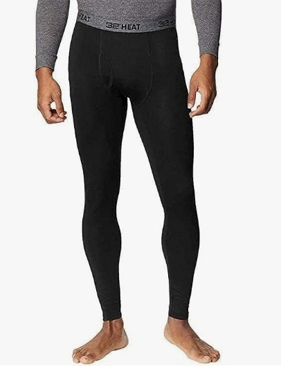 32 Degrees Men's Heat Base Layer Pant 2-Pack - BLACK / SIZE-XL