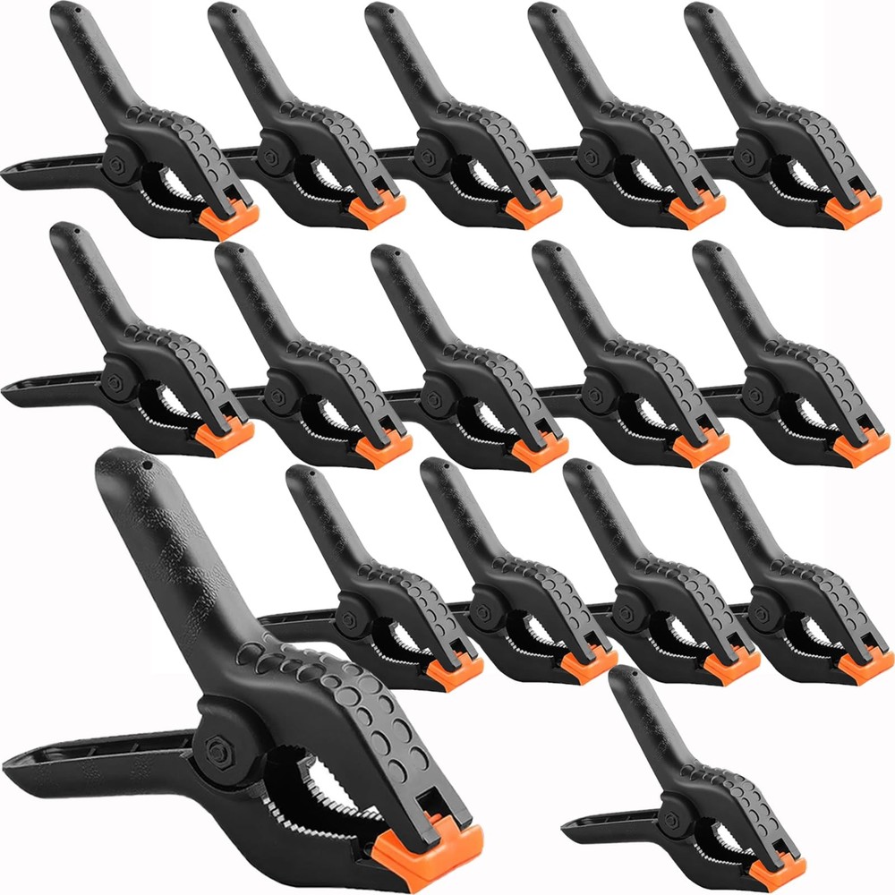 16 Pack Pool Cover Clips for Above 4.5" L x 3" W x 0.75" H, Black-16Clips