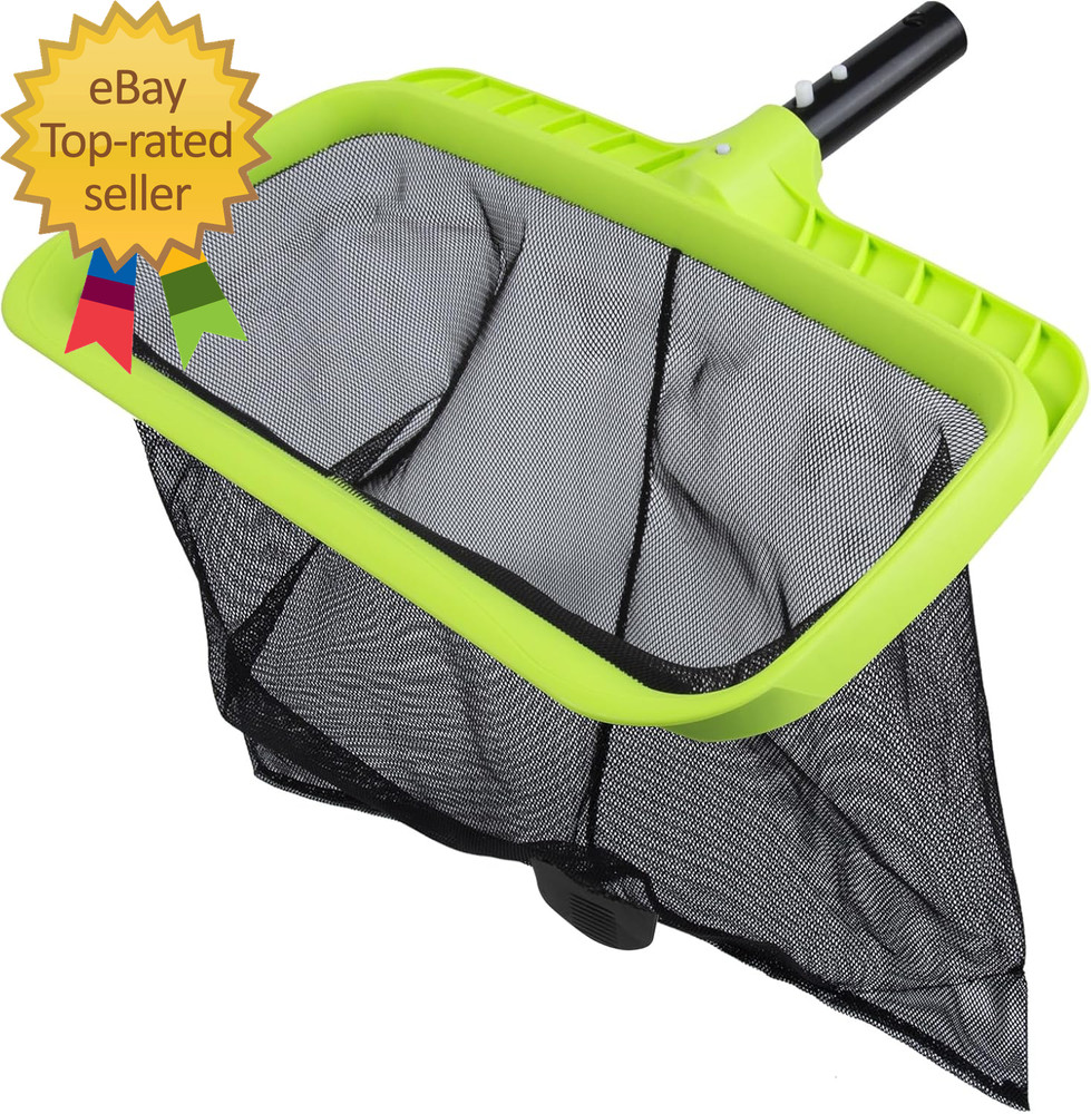 Swimming Pool Leaf Skimmer Net Reinforced Frame Deep Rake Net