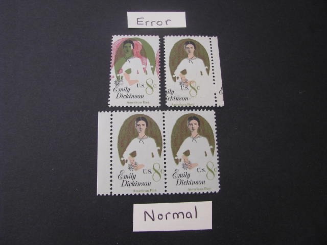 US Stamp Scott # 1436 Misperf. & Color Shift Error..Free International Shipping!