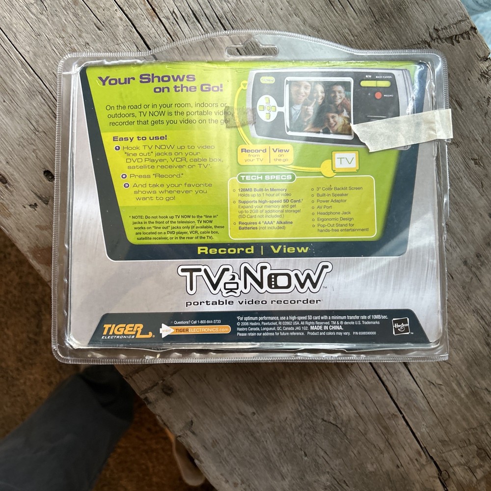 2006 Hasbro Tiger Electronics TV NOW Portable Video Recorder Read Description