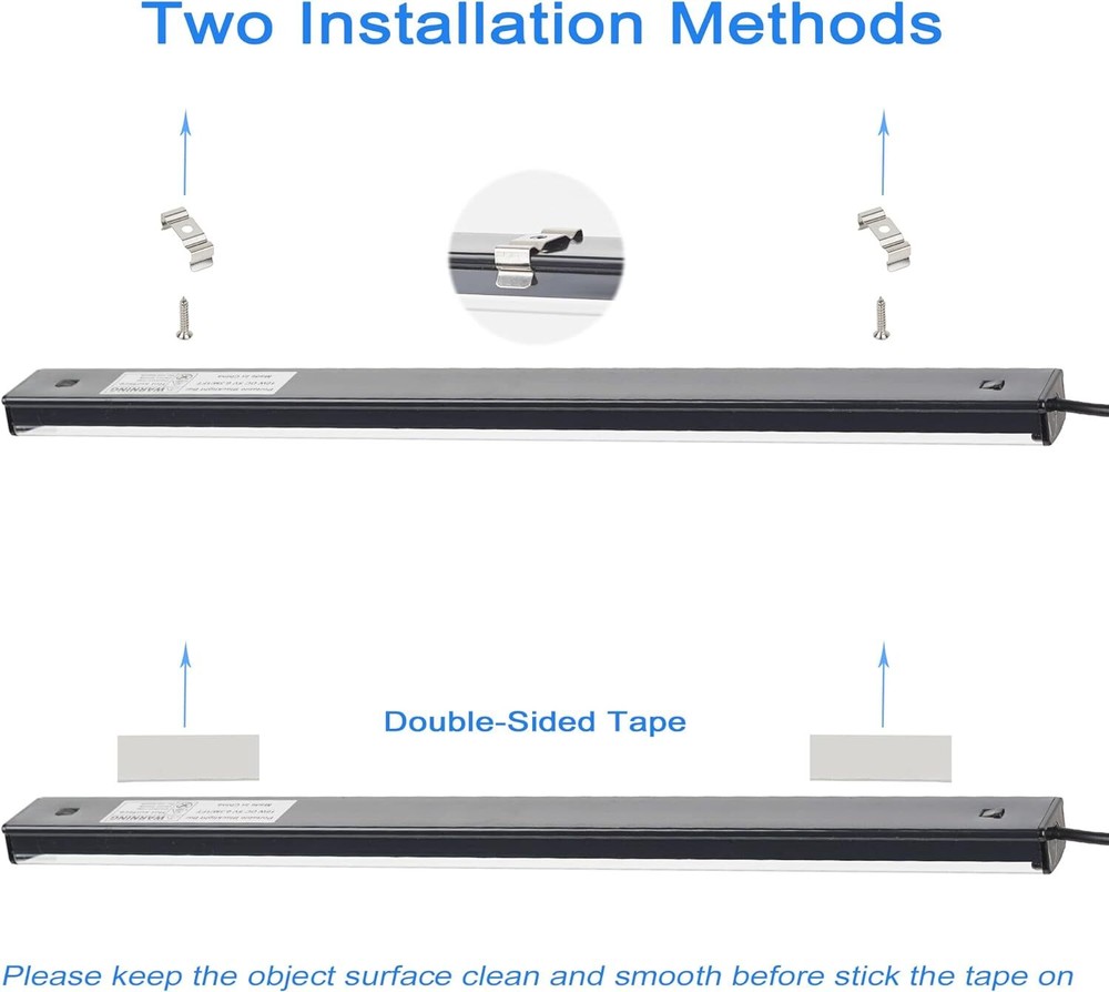 USB Black Light Bar 10W 1Ft Upgraded UV LED Blacklight Strip Lights Small Blac