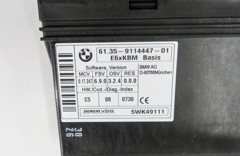 2006 BMW M6 ///M (E63) BASIS BODY CONTROL MODULE