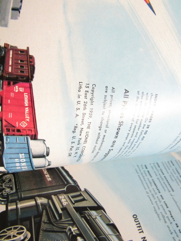 Orig. 1959 Lionel Trains Catalog
