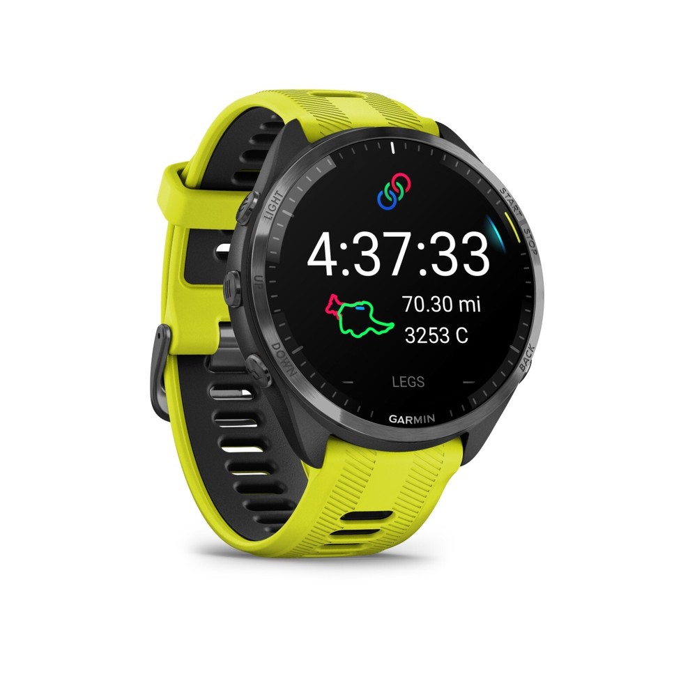 Garmin Forerunner 965 GPS Running Smartwatch AMOLED Yellow Titanium
