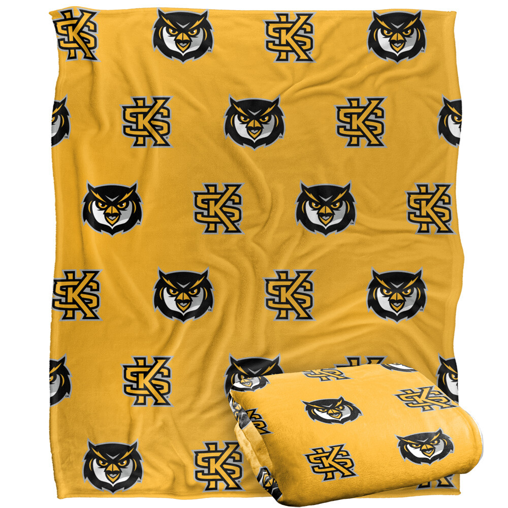 Kennesaw State University Logo Pattern Silky Touch Super Soft Throw Blanket