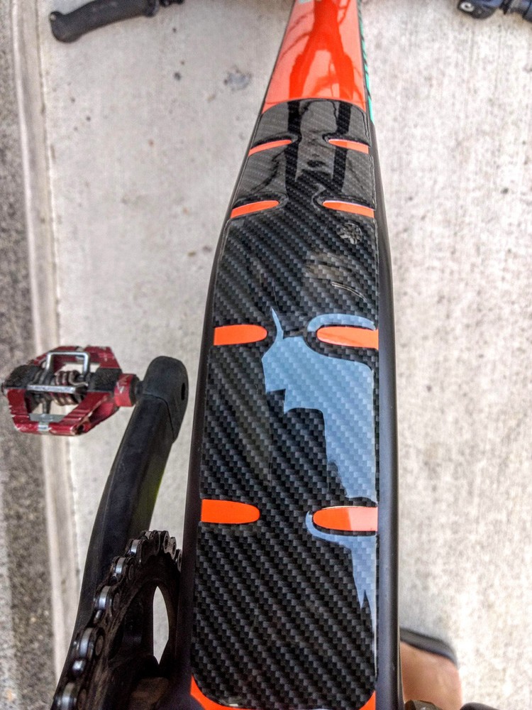 Module Flex Shield Downtube Protector, Tough Dome Carbon Stealth