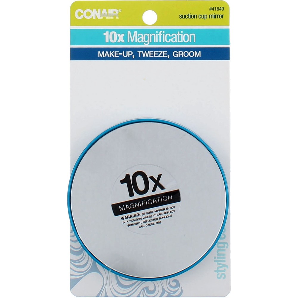 4 Pack Conair Suction Cup Mirror, 10x Magnification