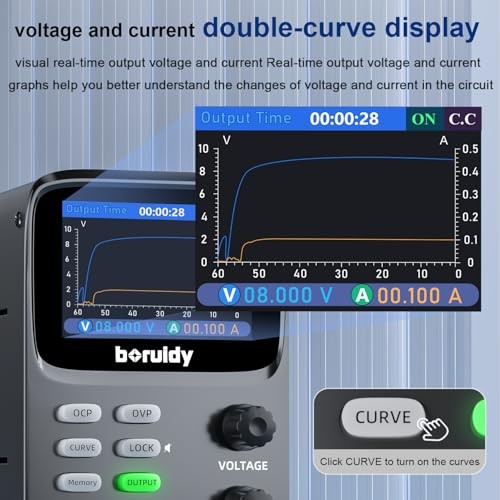 DC Power Supply Variable 30V 5A, 5 Digit TFT 30V 5A(150W Memory/Curve Chart)