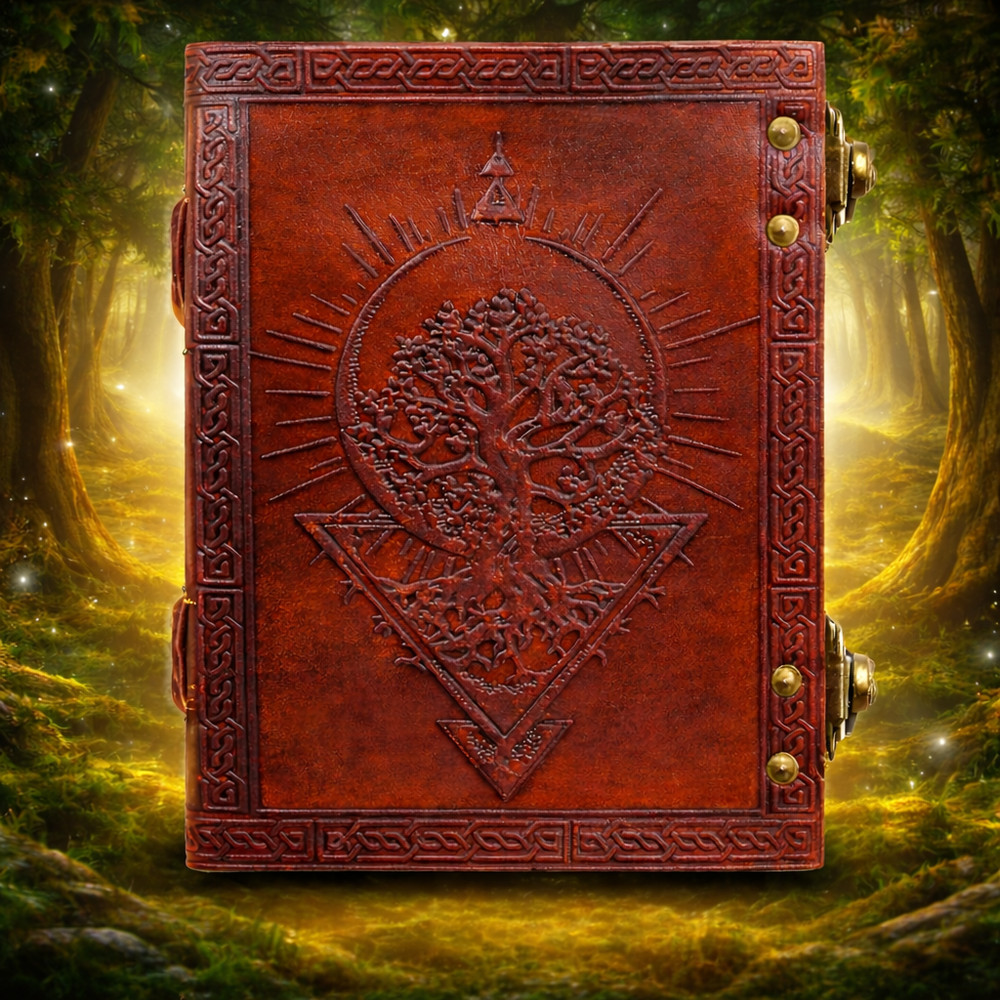 Leather Journal Handmade 7x5'' Vintage Diary Notebook Double Lock 200 Blank Page