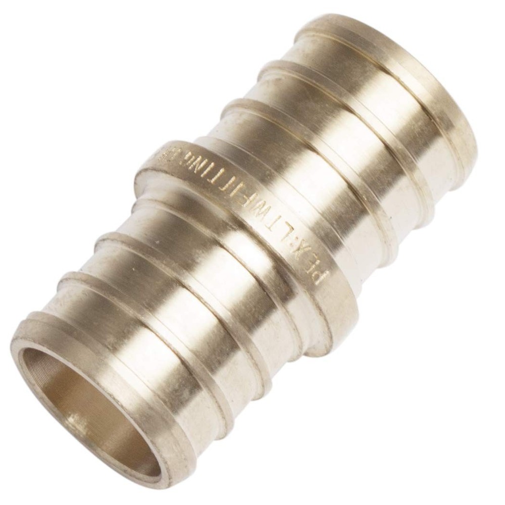 LTWFITTING No Lead Brass PEX Crimp Fitting 3/4-Inch Coupling (Pack