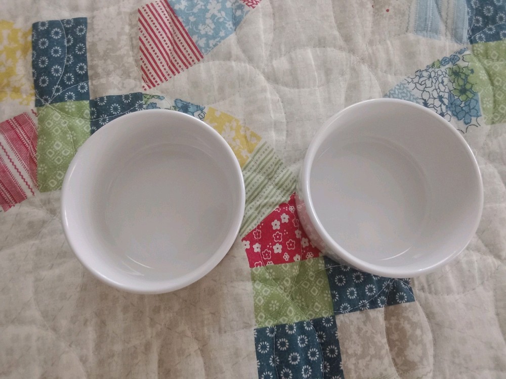 2 Matching Bunny Rabbit with Carrot Easter Spring Ramekins by Sheffield Home