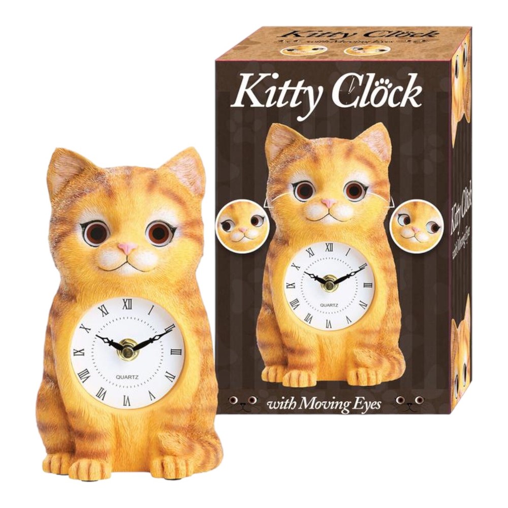 Kitty Clock with Moving Eyes