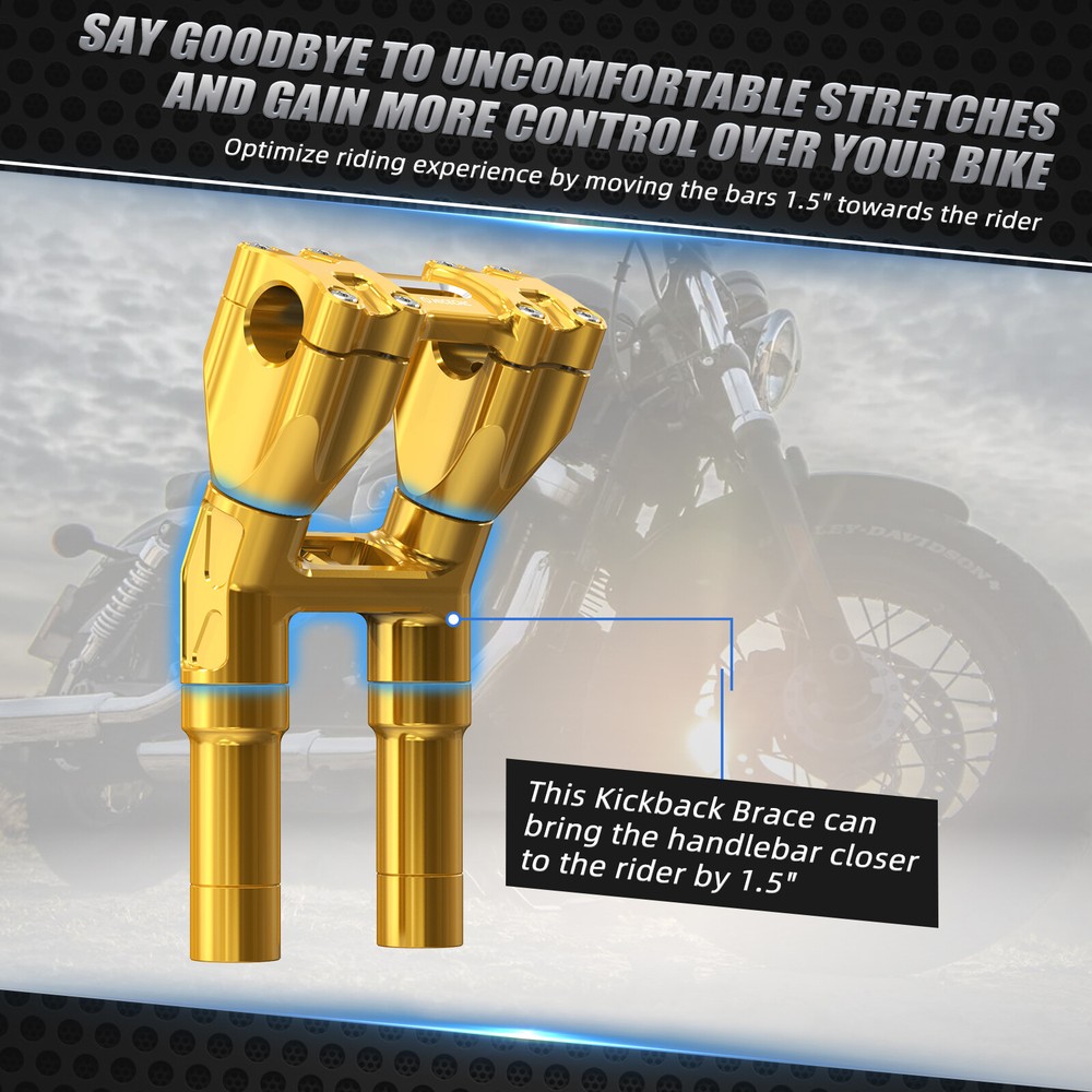 CNC Handlebar Risers Modular Risers Clamp for Harley Dyna Low Rider FXLR 93-94