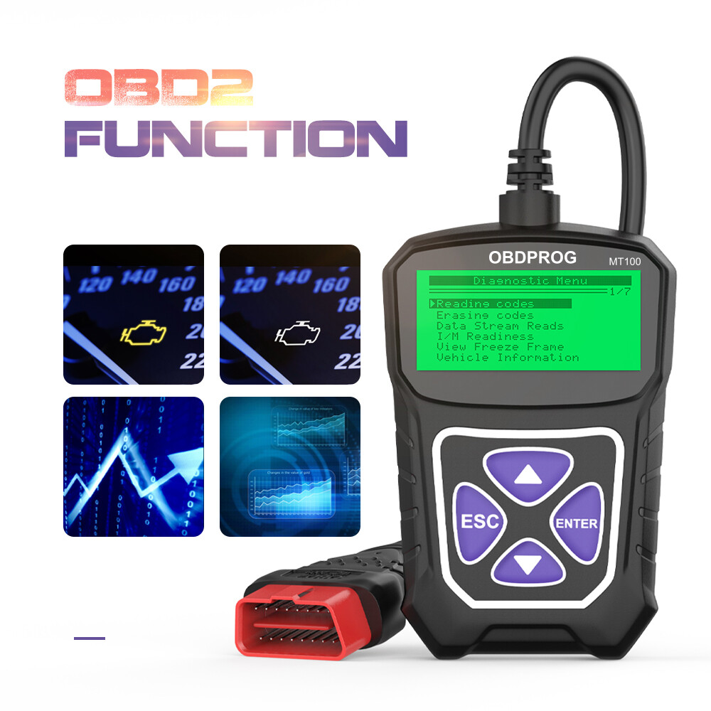 Car OBD2 Scanner Automotive Check Engine Fault Code Reader EOBD Diagnostic MT100