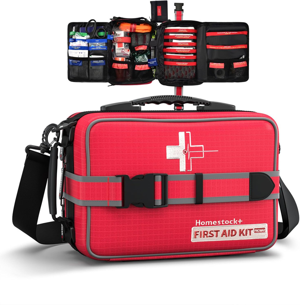 Advanced Comprehensive First Aid Kit with Well Organized Labelled Compartments R