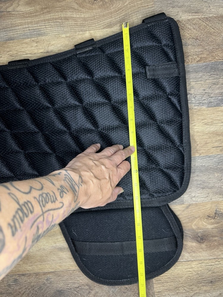 Hilason Western Memory Foam Saddle Pad Horse Tack Thick Black