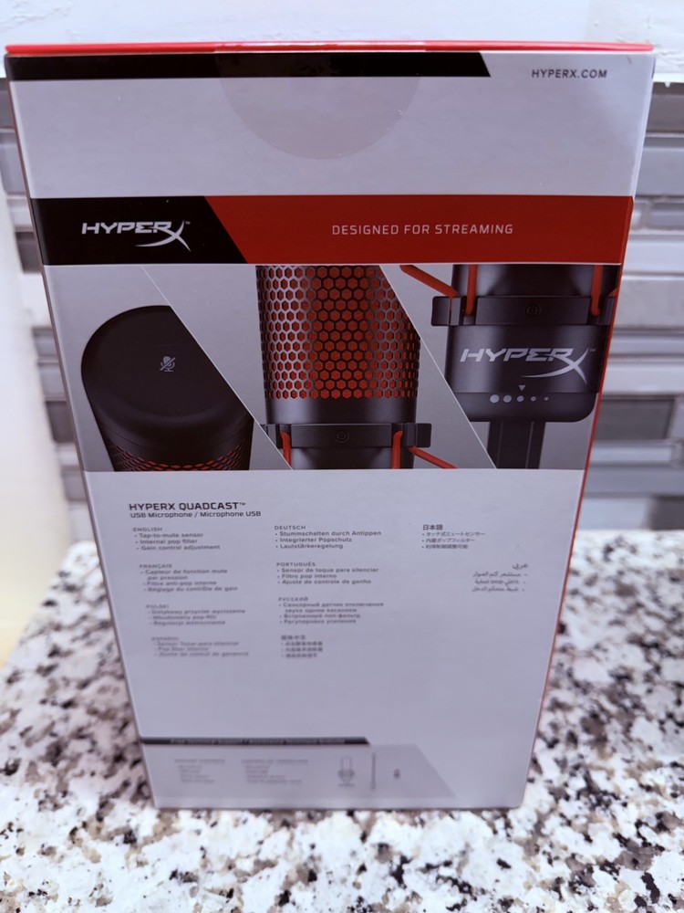 HyperX QuadCast USB Microphone Designed for Streaming Gaming Podcasts