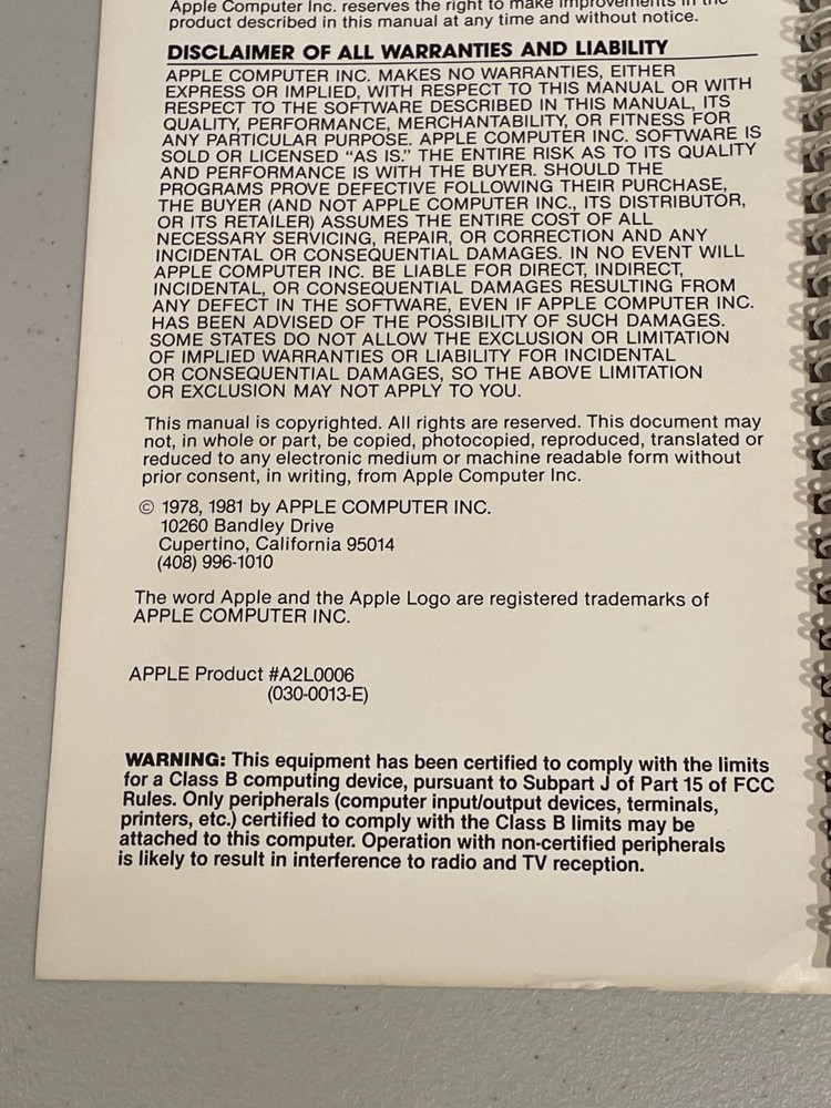 Apple Reference Manuals Lot of 4 - AppleSoft, DOS, Ref Manual, Machine Language