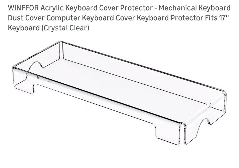 Sleek Cat Keyboard Protector in Clear Acrylic—For Clean Workspaces