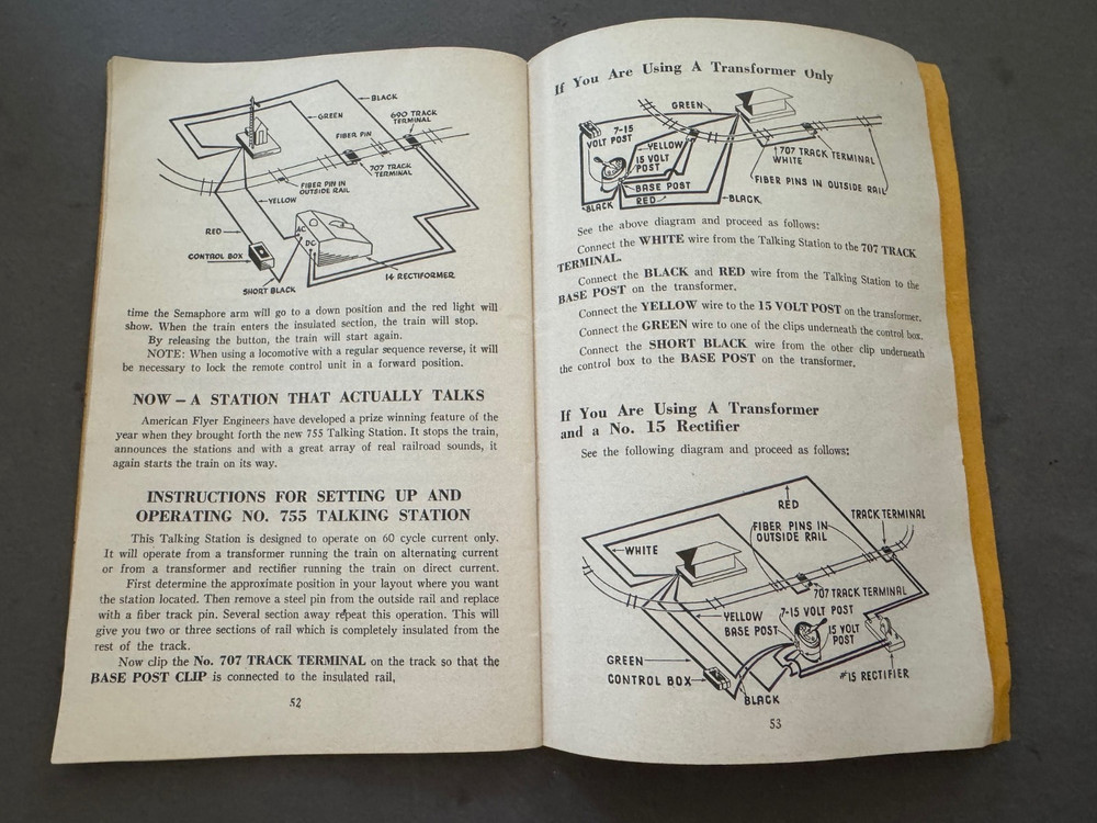 1949 INSTRUCTIONS FOR ASSEMBLING & OPERATING AMERICAN FLYER 3/16" SCALE TRAINS
