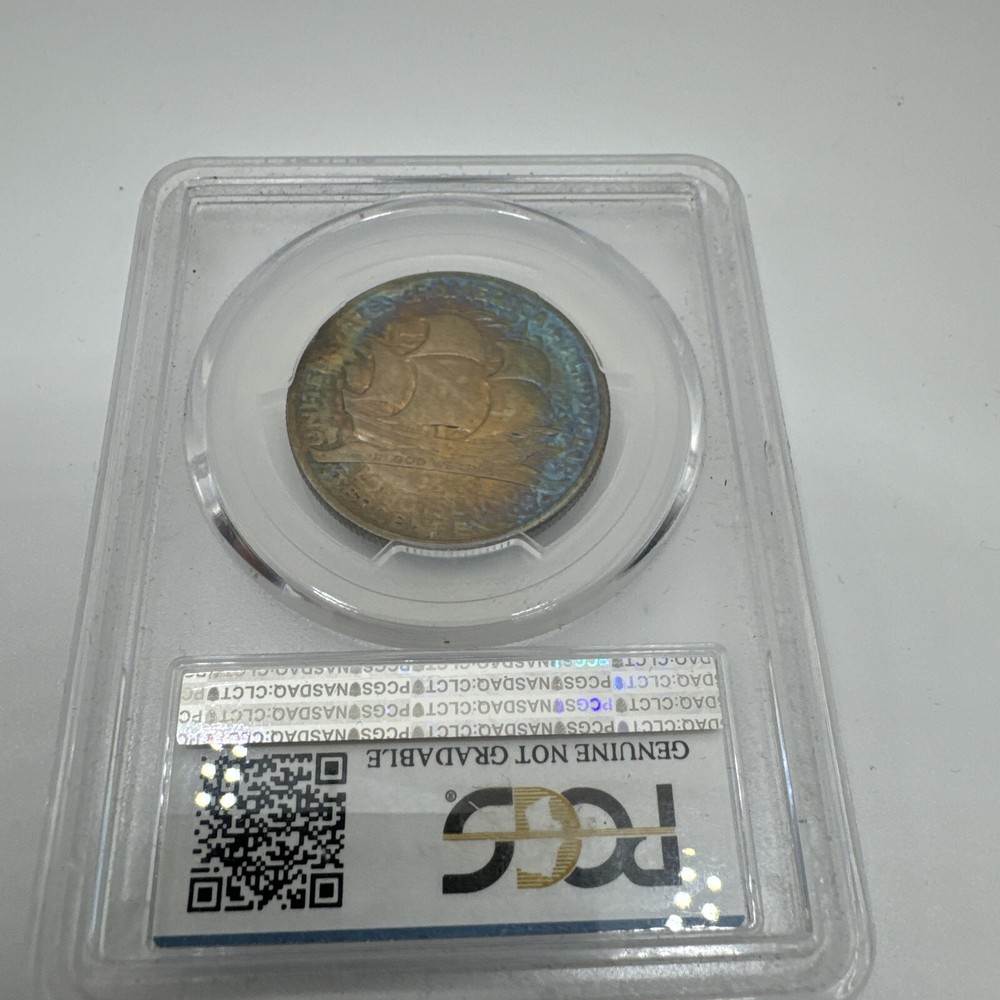 1936 Long Island Tercentenary Silver Half Dollar - Toned Commemorative - A886