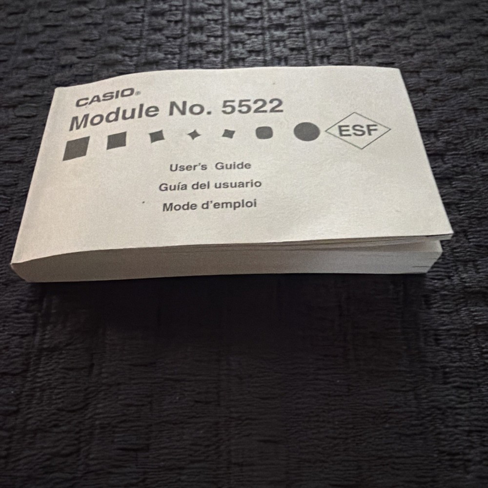 Casio Watch Manual Users Guide Module 5522