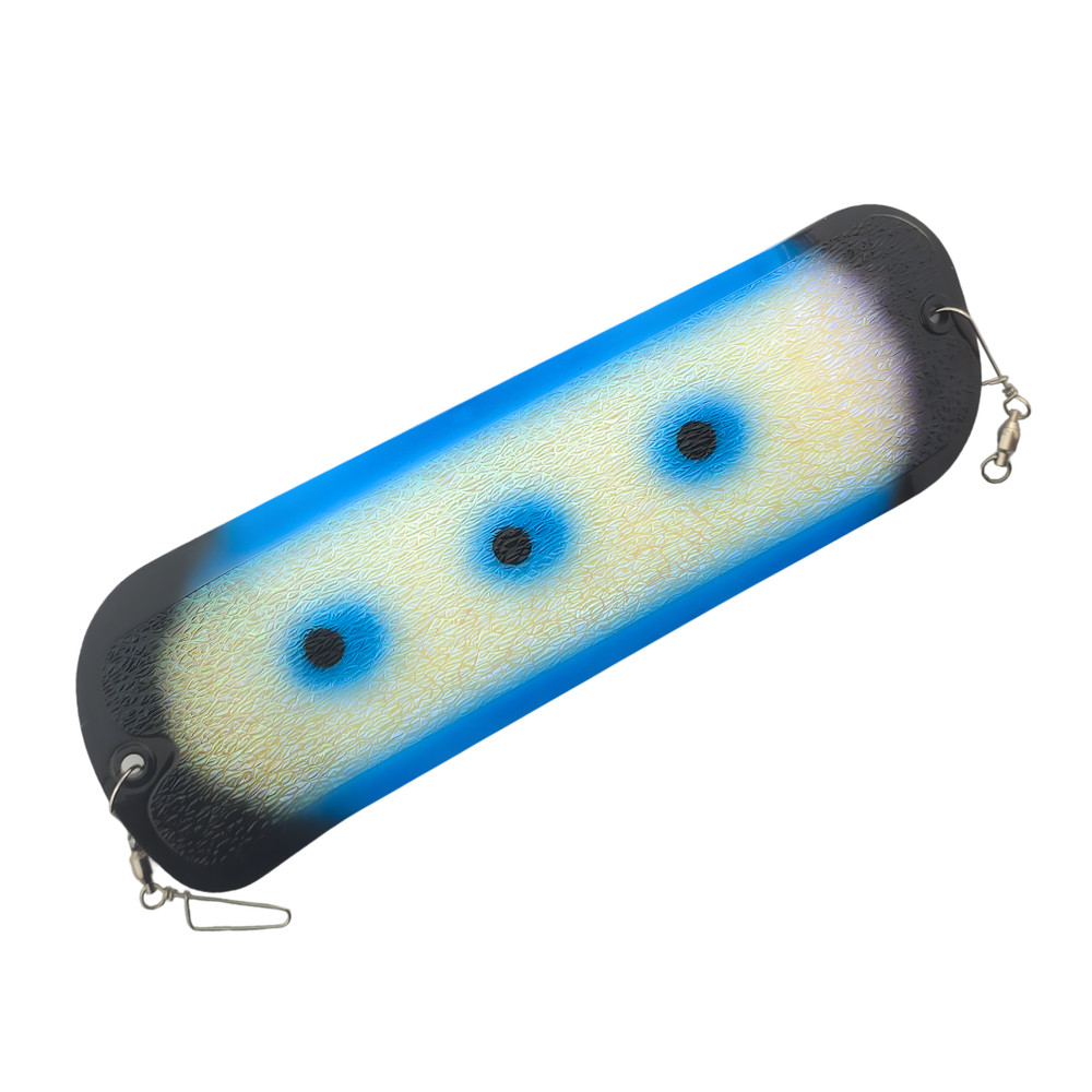 Custom Airbrushed 11" Flasher - Salmon / Trolling - Blue Moon