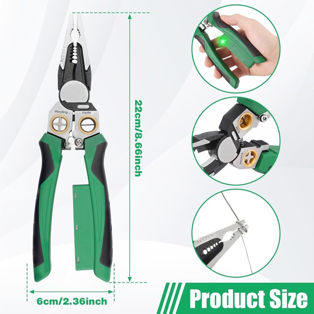 8 in 1 Wire Strippers Electricity Measurement Function,8in1 Wire Stripping Pl...