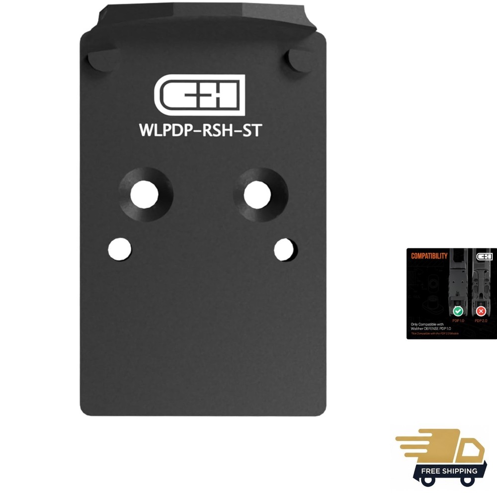 Precision Red Dot Mounting Plate for Walther PDP 1.0 | Trijicon & Holosun Com...