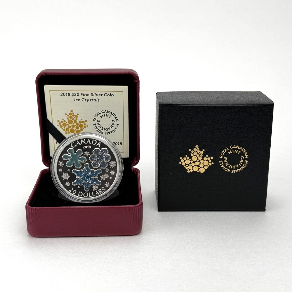 2018 Canada $20 Ice Crystals - Pure Silver Coin