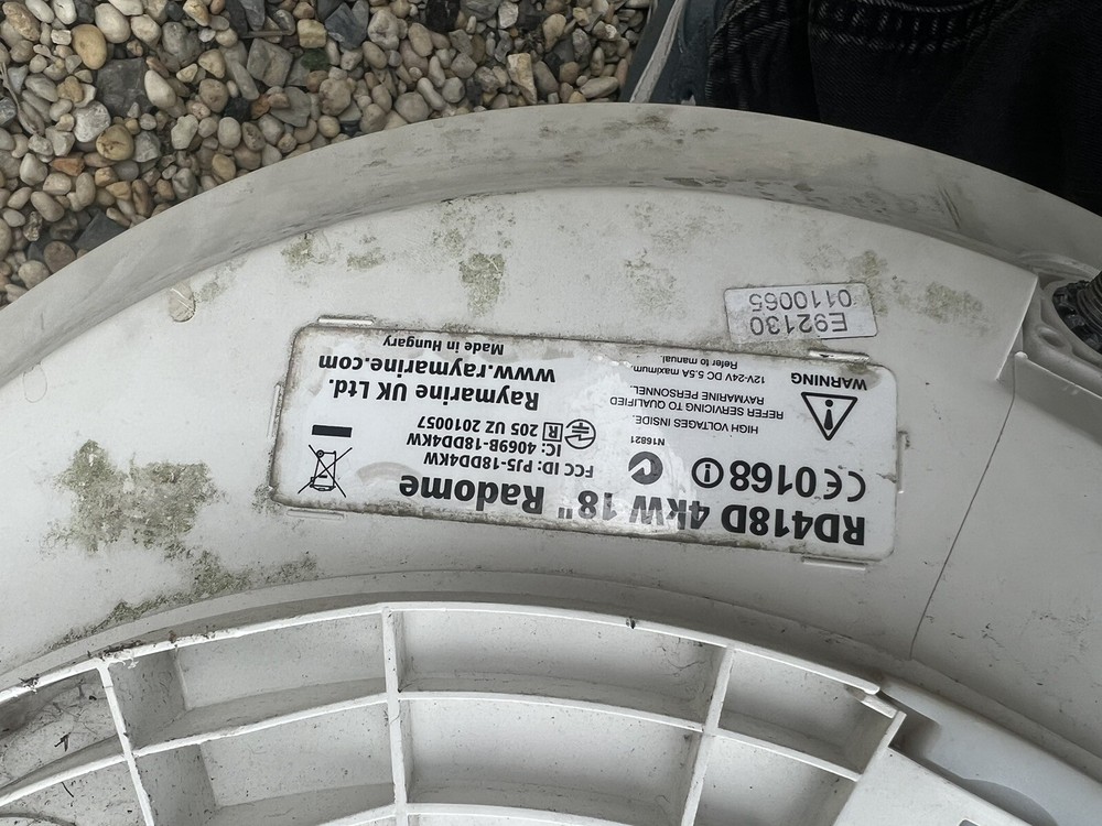 Raymarine Radar Dome RD418D 4kW 18" Digital dome ONLY - E92130