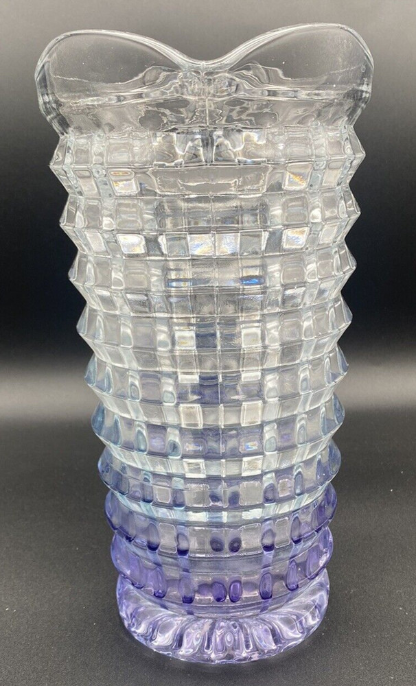 60's Iridescent Crystal Pitcher Heavy vintage