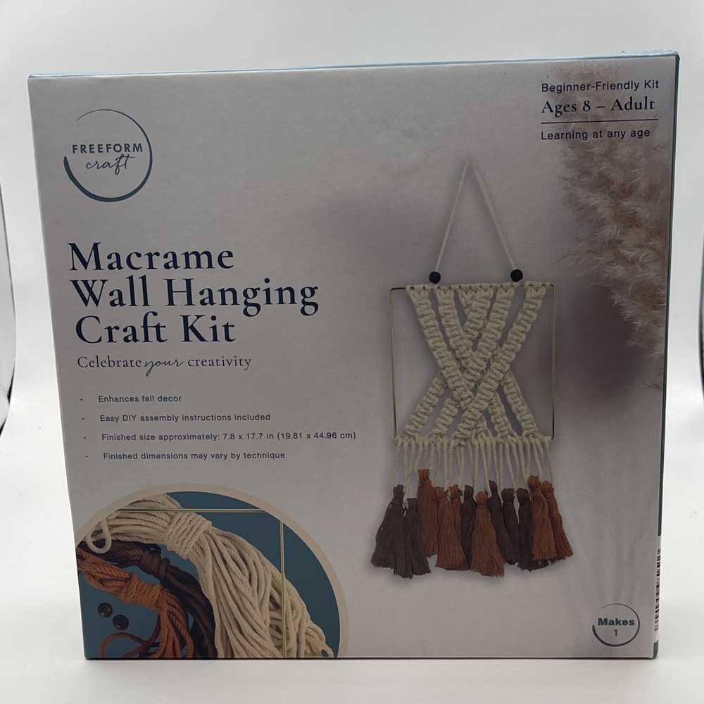 Freeform Craft Macrame Wall Hanging Kit Easy DIY Assembly Instructions