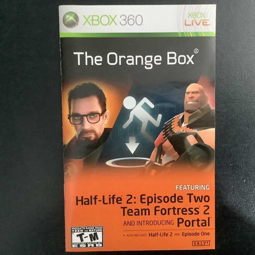 The Orange Box Microsoft Xbox 360 Instruction Manual Only