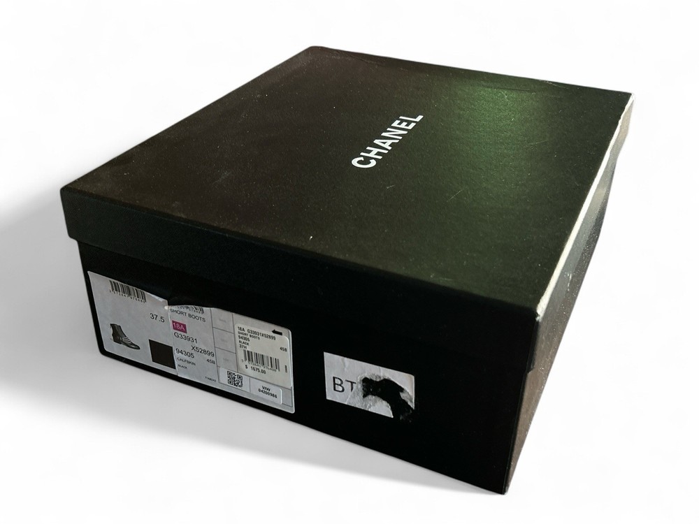 Authentic Black Chanel Shoe Box Empty Storage Medium 13 X 11.5 X 5”