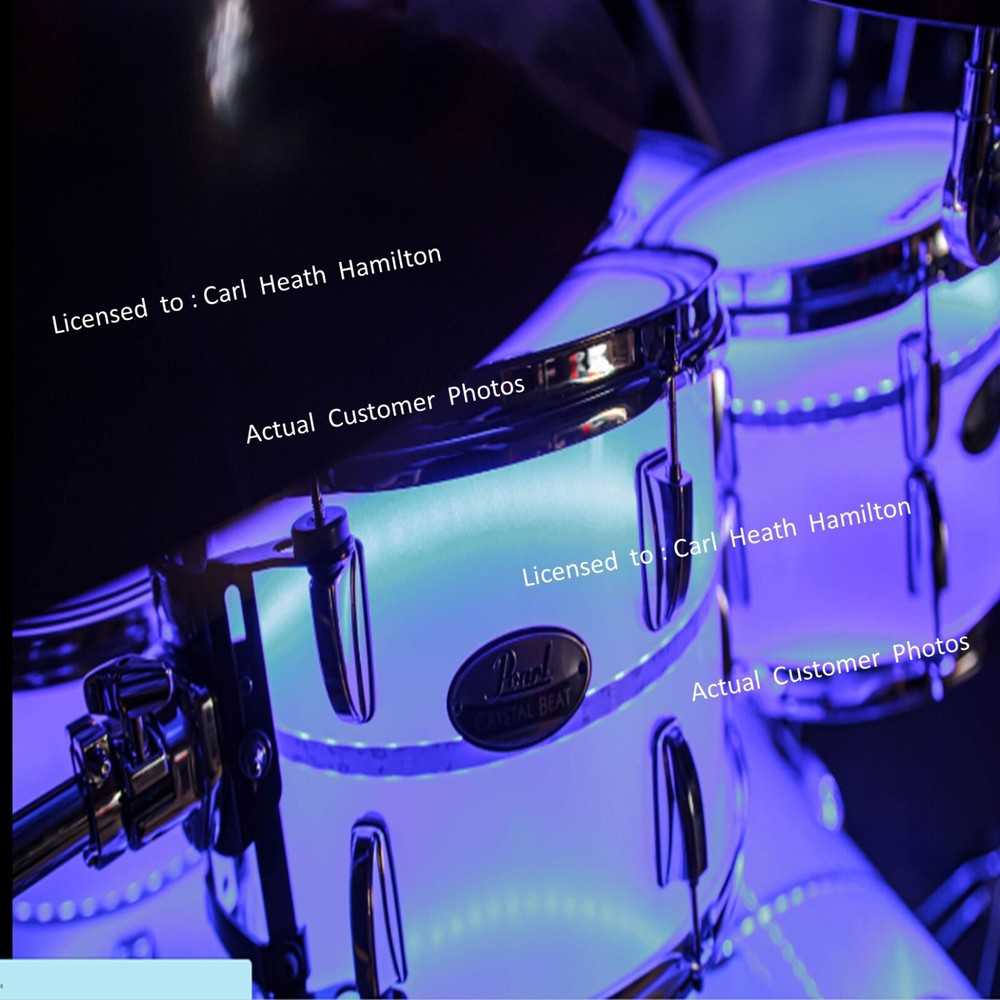 3 4 5 6 7 piece drum kit LED lights - LED lighting system for drum kit