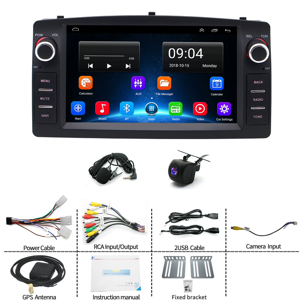 For Corolla 2000-2006 Radio Android 13 CarPlay Android Auto Navi Bluetooth GPS