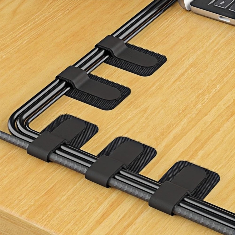 Hook & Loop Cable Ties 100PCS Self Adhesive