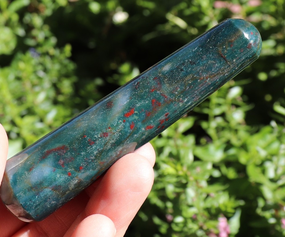 Polished Bloodstone Massage Wand (BLD94)