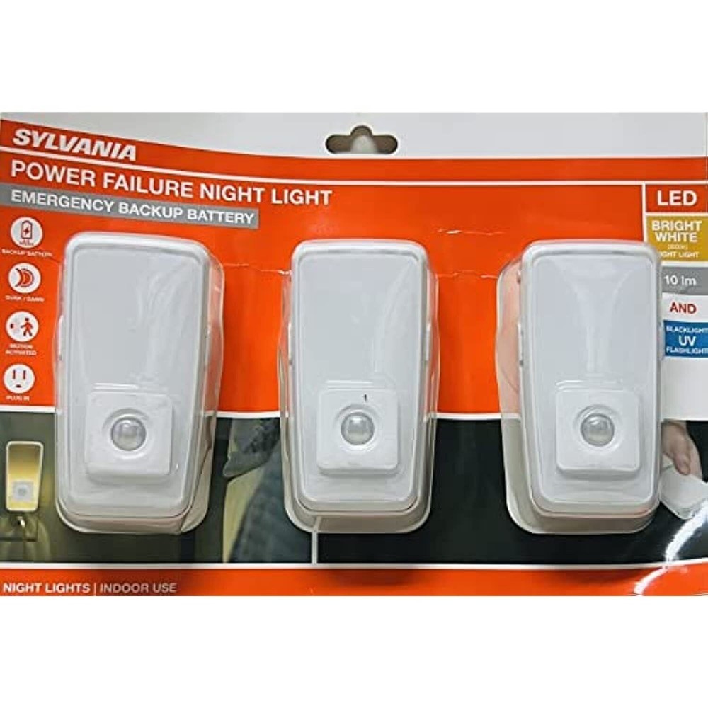 Power Failure LED Night Lights Emergency Backup Motion Activated 3 pack