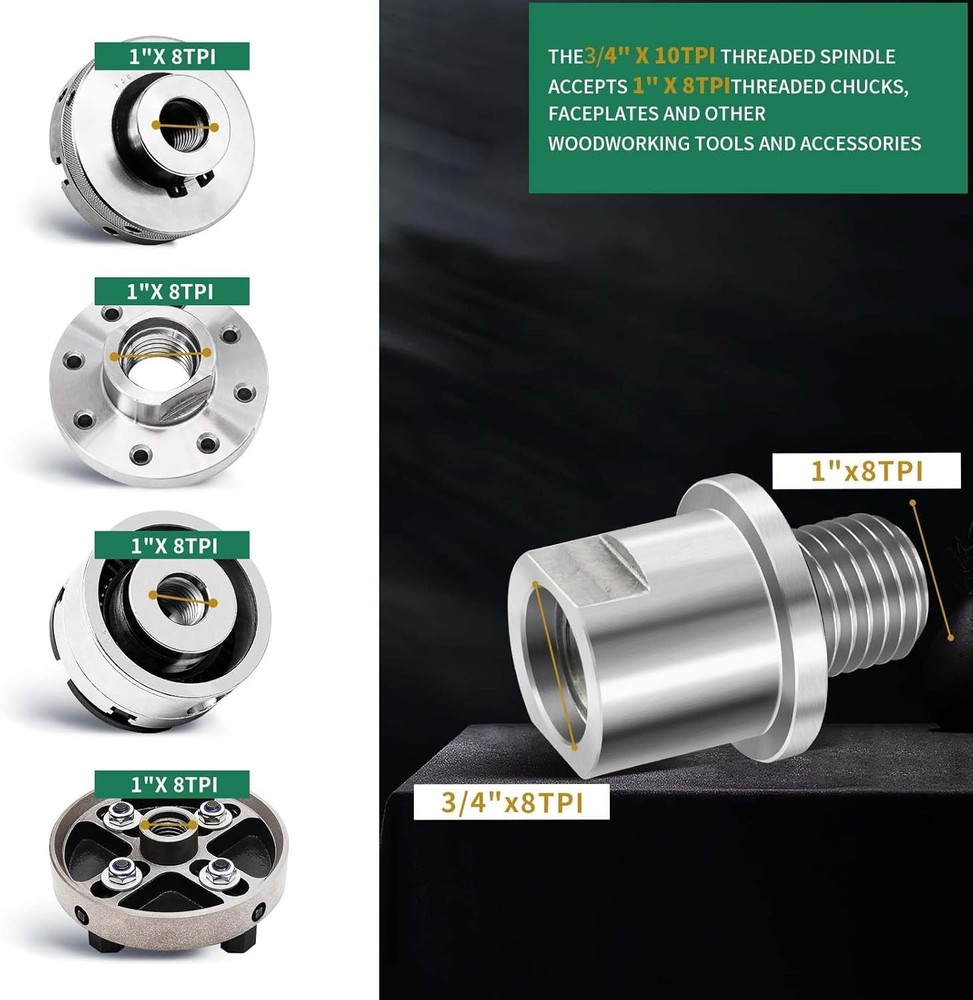 Universal Woodworking Lathe Spindle Adapter for Enhanced Compatibility