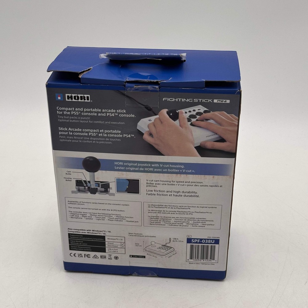 Hori Fighting Stick Mini White New Open Box