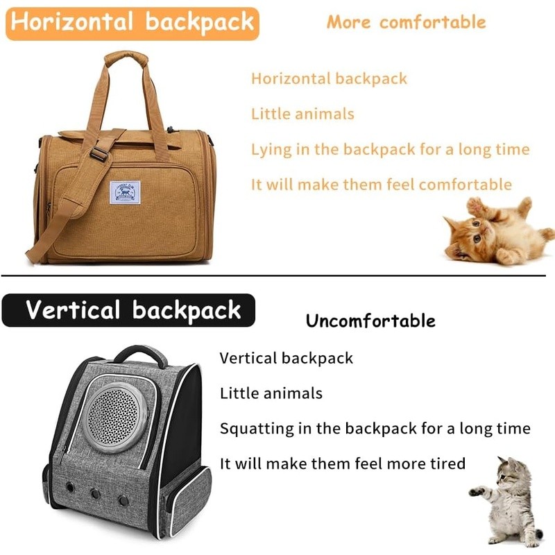 Expandable Pet Carrier Backpack Soft-Sided Travel Bag Multi-Access Durable New